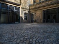 Berlin Warehouse with Cobblestone Courtyard