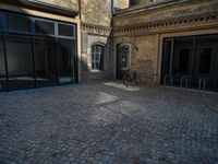 Berlin Warehouse with Cobblestone Courtyard