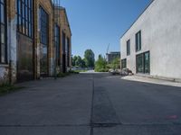 Berlin's Concrete Alleyways: A Straight Downview