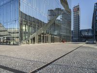 Berlin's Glass Building in Urban Metropolitan Area