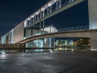 Berlin's Urban Underpass: A Nighttime View