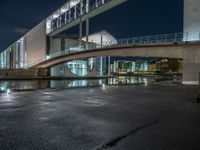 Berlin's Urban Underpass: A Nighttime View