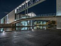 Berlin's Urban Underpass: A Nighttime View