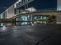 Berlin's Urban Underpass: A Nighttime View