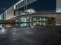 Berlin's Urban Underpass: A Nighttime View