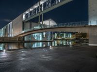 Berlin's Urban Underpass: A Nighttime View