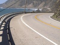 Big Sur Mountain Pass: Highway Curve Through Majestic Mountains