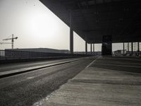 Black and White Road in the City