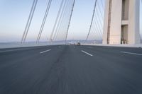 Blue Cable-Stayed Bridge: Clear Sky