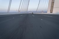 Blue Cable-Stayed Bridge: Clear Sky