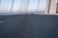 Blue Cable-Stayed Bridge: Clear Sky