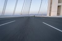 Blue Cable-Stayed Bridge: Clear Sky