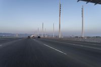 Blue Dawn Over Clear Sky Deserted Highway 001