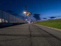 Bremen Harbor at Dawn: A View of the Container Port