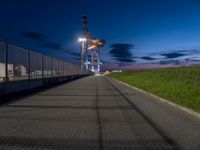 Bremen Harbor at Dawn: A View of the Container Port