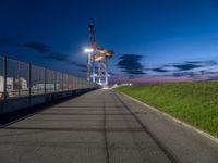 Bremen Harbor at Dawn: A View of the Container Port