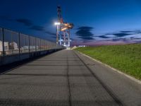 Bremen Harbor at Dawn: A View of the Container Port