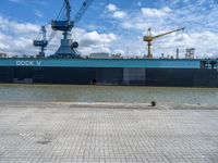 Bremen Harbor: Ship Cityscape Under a Clear Sky