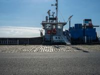 Bremerhafen Cityscape with Cobblestone Streets and Industrial Harbor