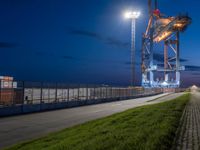 Bremerhafen Container Port at Dawn in Bremen, Germany