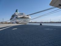 Bremerhafen Harbor: Cruise Ship Against a Clear Sky