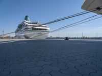 Bremerhafen Harbor: Cruise Ship Against a Clear Sky