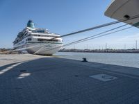 Bremerhafen Harbor: Cruise Ship Against a Clear Sky