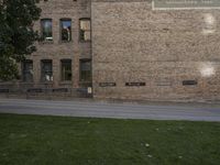 Brick Building with Parking Garage in Urban Landscape