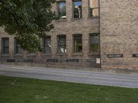 Brick Building with Parking Garage in Urban Landscape