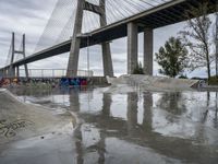 Bridge Over Water in Lisbon, Portugal