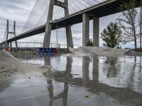 Bridge Over Water in Lisbon, Portugal