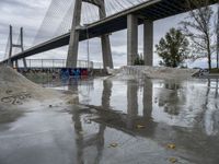 Bridge Over Water in Lisbon, Portugal