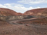 a very barren area with no people in it, with a few hills in the background