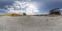 a 360 view of the construction site for a building site with multiple levels and a view over the area of the ground