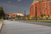 Urban Design in Toronto, Canada with Buildings, Vegetation, and Road Surface