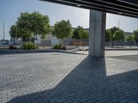 Business Building in Barcelona: with Hard Shadows