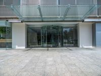 Barcelona's Business District: A Cafe and Business in Modern Architecture