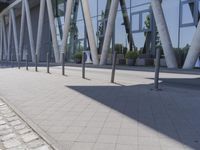 Business District Frankfurt Concrete Walkway 001