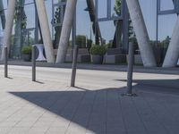 Business District Frankfurt Concrete Walkway