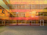 Business District in the Netherlands: An Office Building with Multicolored Tints and Shades