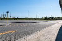 an empty parking lot with lots of parking spaces to use it for business traffic traffic