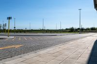 an empty parking lot with lots of parking spaces to use it for business traffic traffic