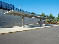 A Busy Road in the Heart of the City: Clear Skies and Modern Architecture