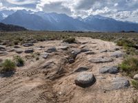 California's Alabama Hills with Dirt Tracks