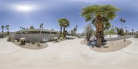 an image of a street that is completely empty from the panoramic view of a skate park