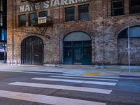 California Arts District: Nighttime Road under Artificial Light