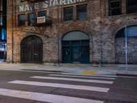 California Arts District: Nighttime Road under Artificial Light