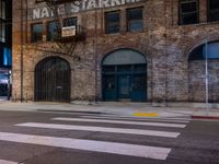 California Arts District: Nighttime Road under Artificial Light