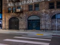 California Arts District: Nighttime Road under Artificial Light