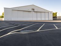 California Open Space: Asphalt Building and Parking During the Day